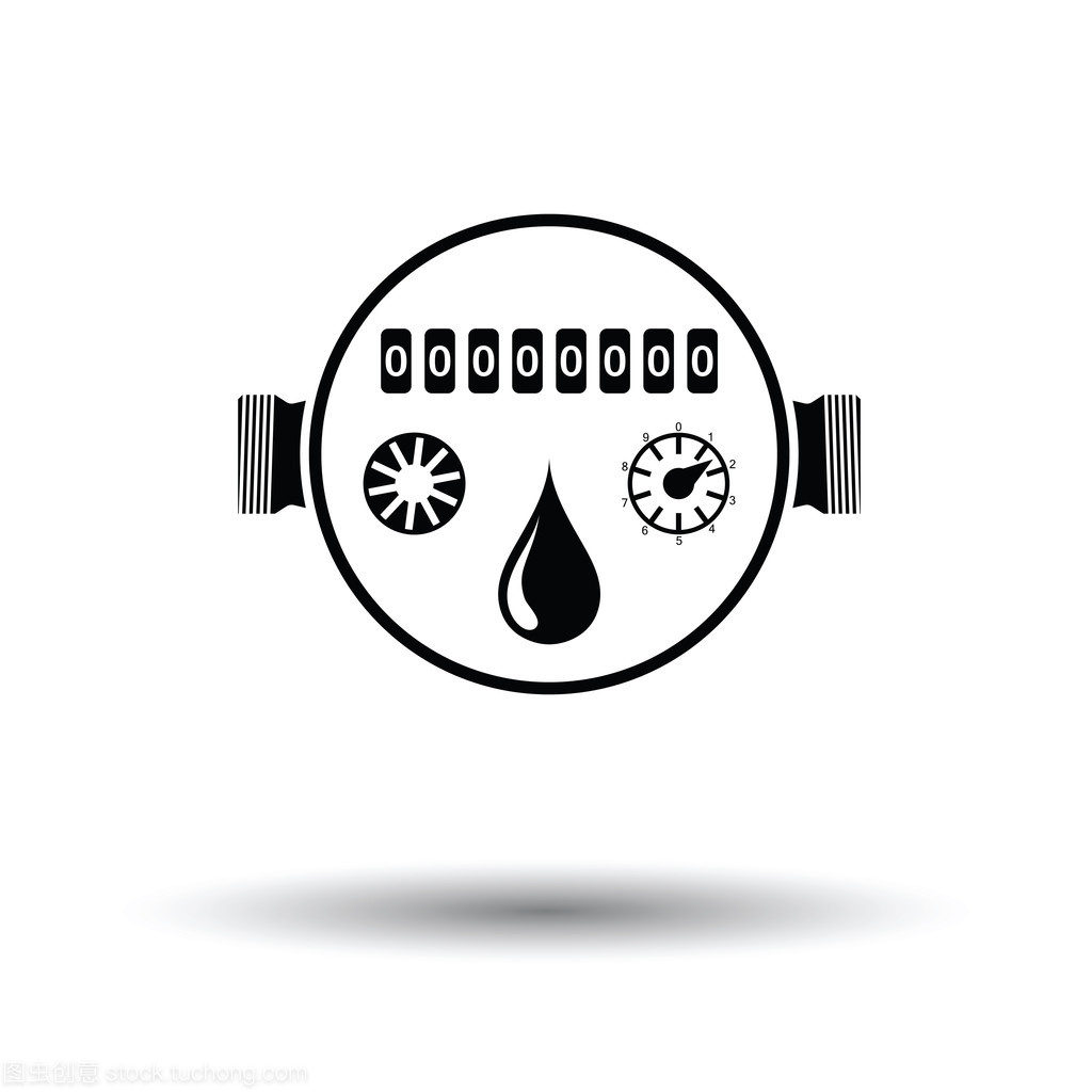 城市供水系統中的水表圖標 隱形守護者與智能紐帶